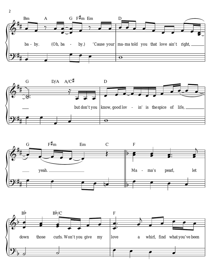 Mama's Pearl Easy Piano scores gallery preview page 2