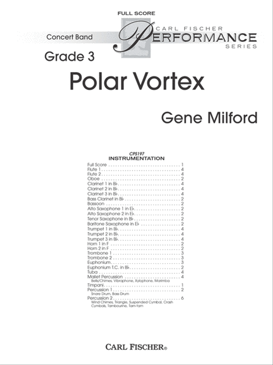Polar Vortex Concert Band scores gallery preview page 1