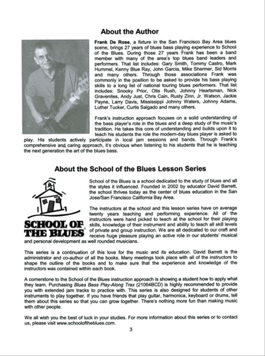 Blues Bass Method - School of the Blues Bass Guitar scores gallery preview page 4