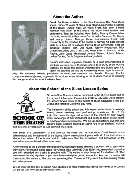 Blues Bass Method - School of the Blues