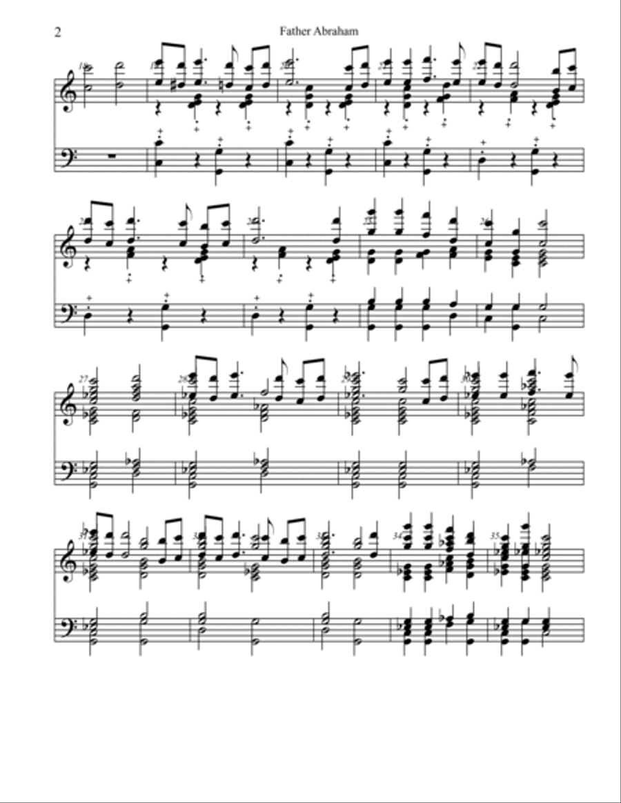 Father Abraham Father Abraham Handbell Choir scores gallery preview page 3