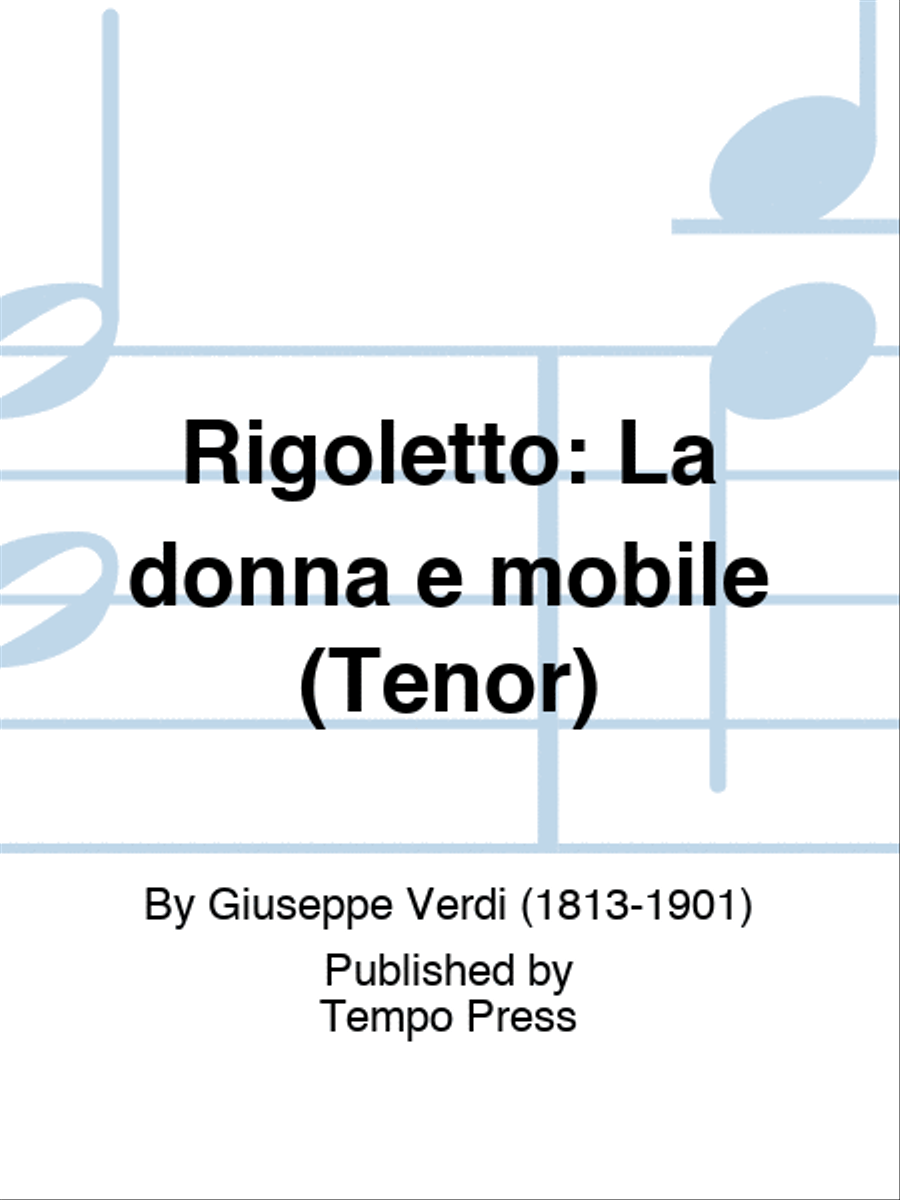 RIGOLETTO: La donna e mobile (Tenor) Set of Parts scores gallery preview page 1
