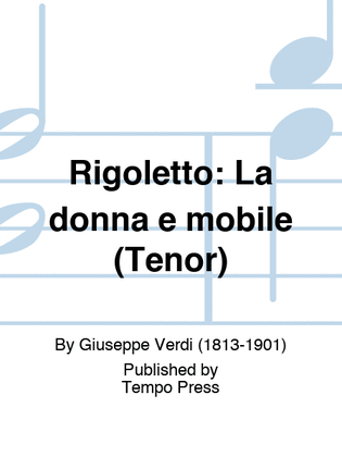 Book cover for RIGOLETTO: La donna e mobile (Tenor)
