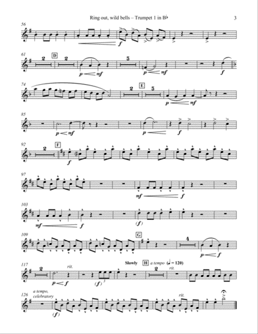 Ring Out, Wild Bells Choir scores gallery preview page 2