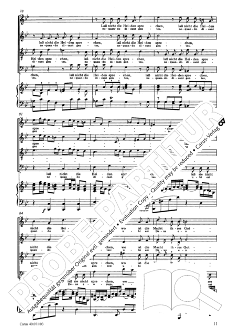 Psalm 115 (Der 115. Psalm) SSAATTBB scores gallery preview page 18