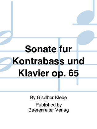 Sonate fur Kontrabass und Klavier op. 65