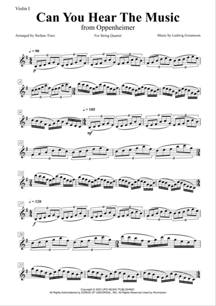 Can You Hear The Music String Quartet scores gallery preview page 5