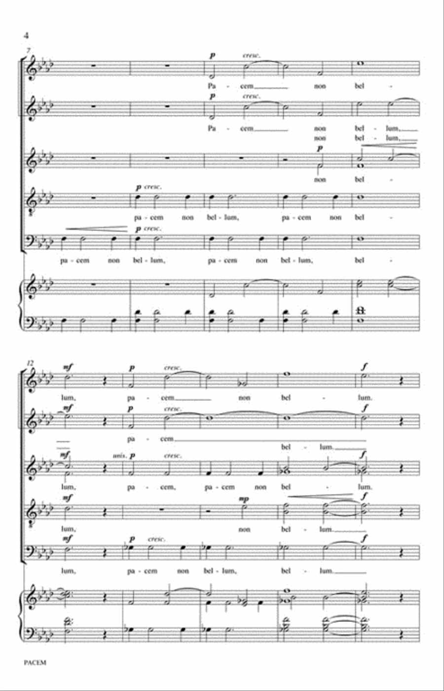 Pacem Pacem 4-Part scores gallery preview page 3