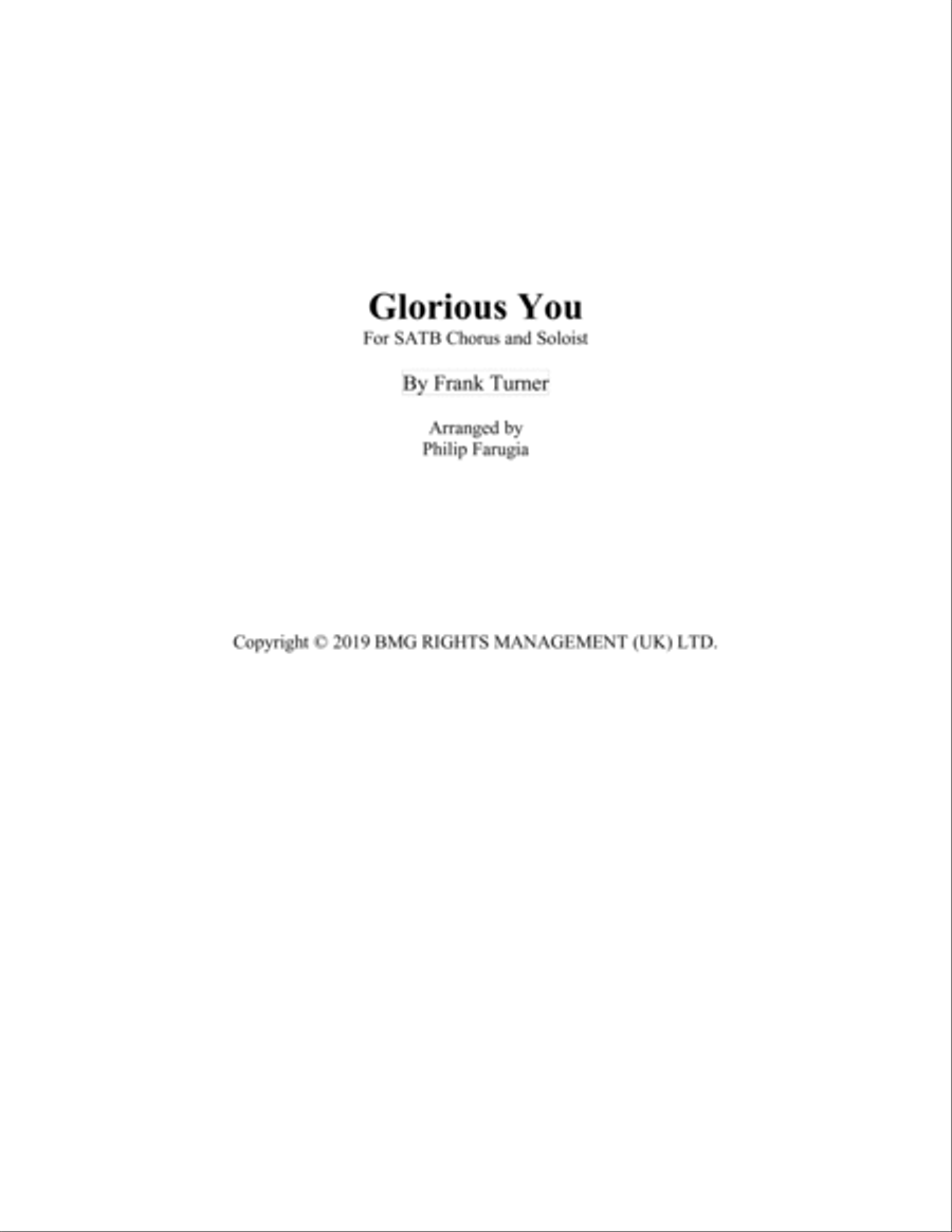 Glorious You Glorious You 4-Part scores gallery preview page 1