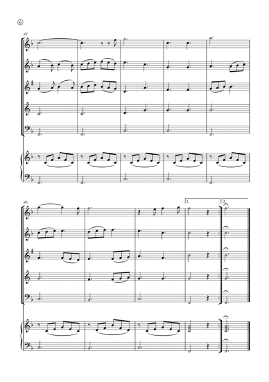 Oh Holy night Woodwind Quintet scores gallery preview page 6