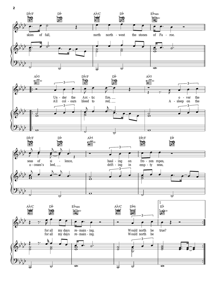 Why Should I Cry For You? Piano, Vocal, Guitar scores gallery preview page 2