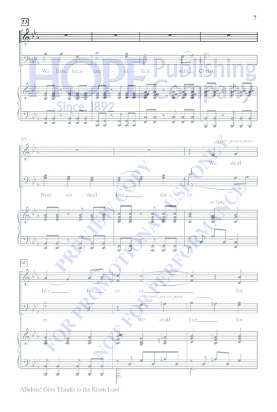 Alleluia! Give Thanks to the Risen Lord 4-Part scores gallery preview page 7
