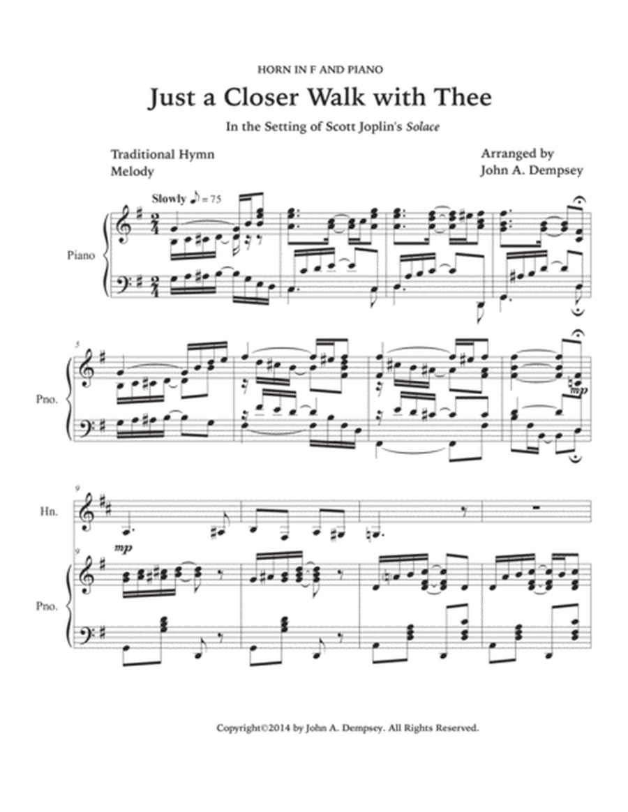 Just a Closer Walk with Thee (Horn in F and Piano) image number null