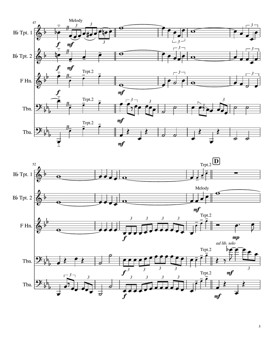 Blueberry Hill Brass Ensemble scores gallery preview page 5