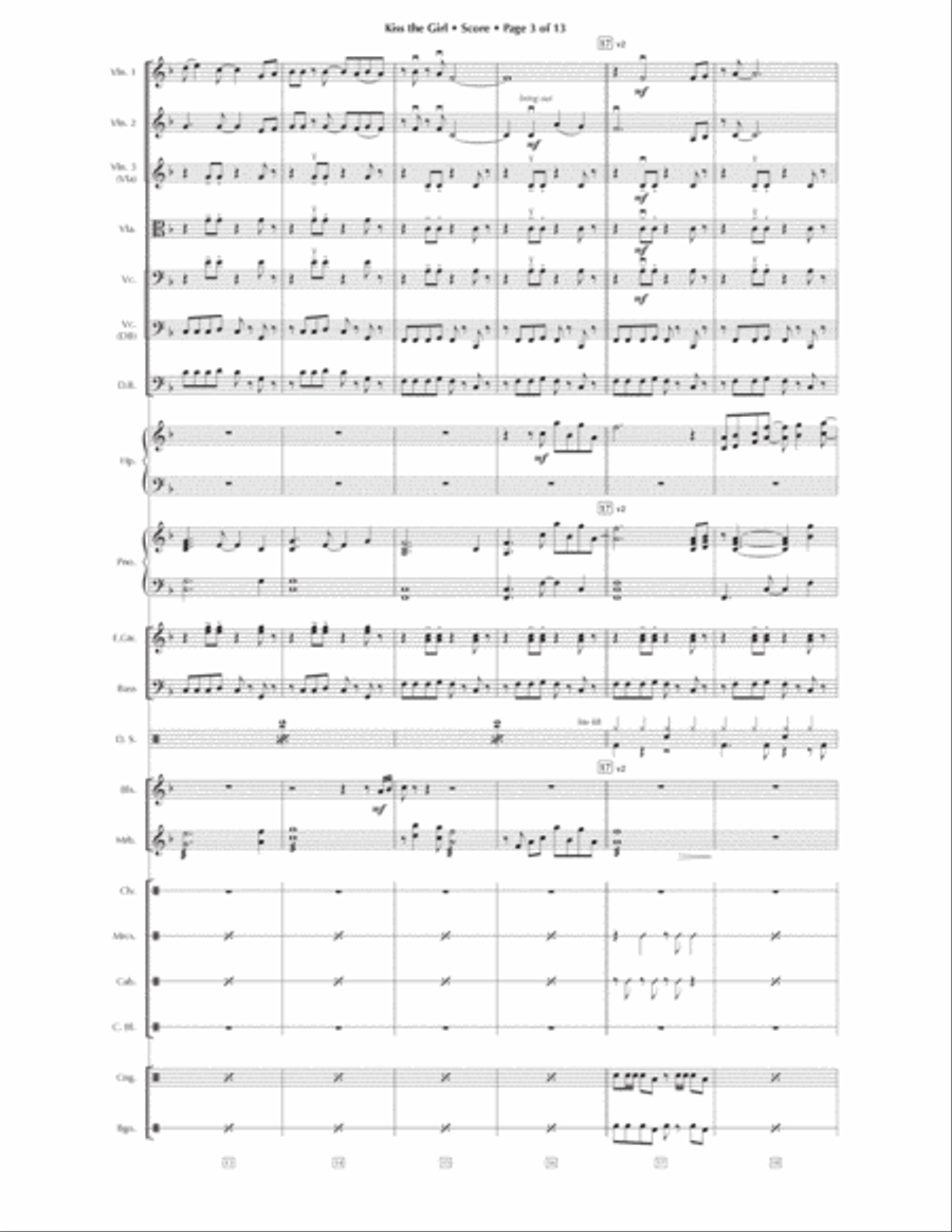 Kiss The Girl - Score Only String Orchestra scores gallery preview page 5
