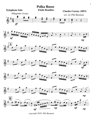 Polka Russe-Czerny-Xylophone Solo