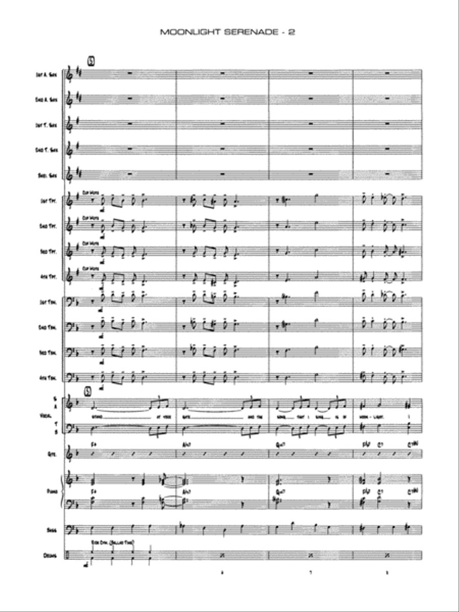Moonlight Serenade: Score Jazz Ensemble scores gallery preview page 4