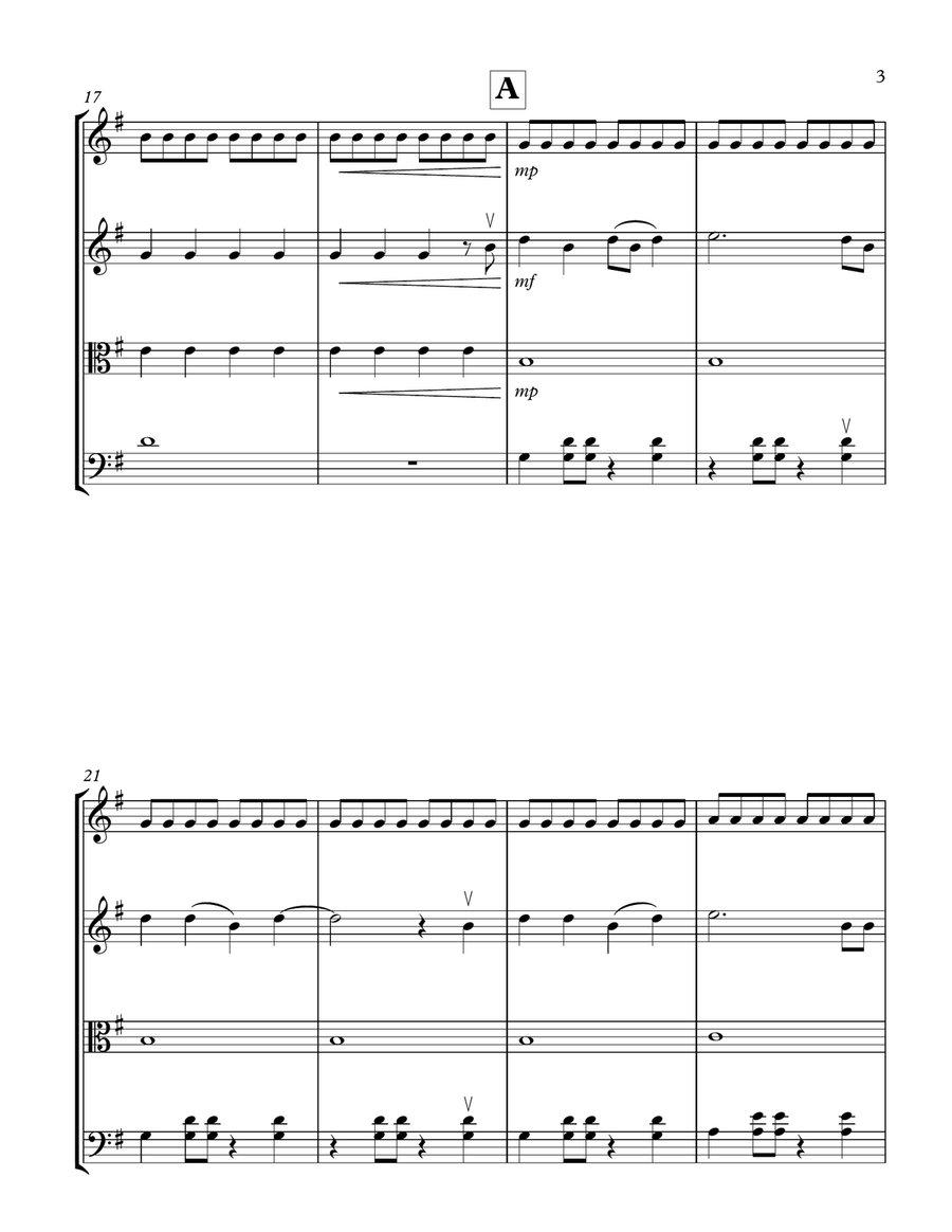 Dog Days Are Over String Quartet scores gallery preview page 3