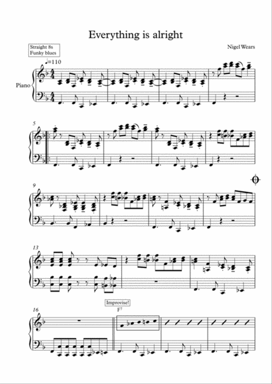 Everything is alright Piano Method scores gallery preview page 1
