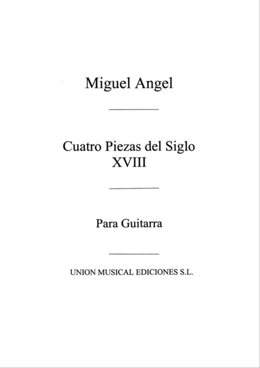 Cuatro Piezas del Siglo XVIII Acoustic Guitar scores gallery preview page 1