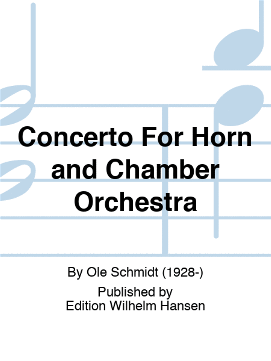Concerto For Horn and Chamber Orchestra Chamber Orchestra scores gallery preview page 1