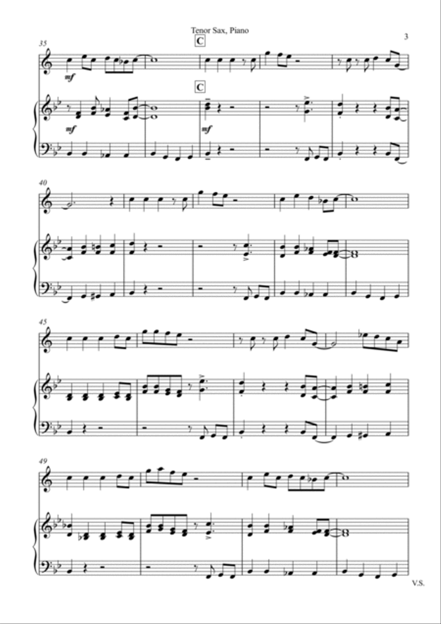 Old Joe Clark - for Tenor Saxophone and Piano Tenor Saxophone scores gallery preview page 4