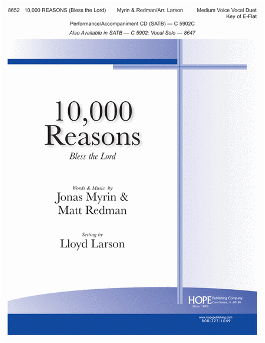 10,000 Reasons (Bless the Lord) 4-Part scores gallery preview page 1