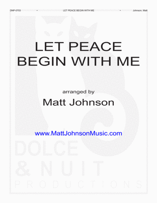 Let Peace Begin with Me-upbeat Closing Song