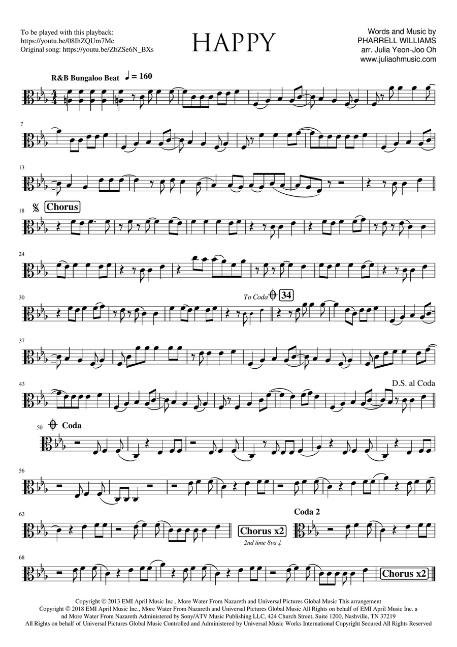 Happy Viola Solo scores gallery preview page 1