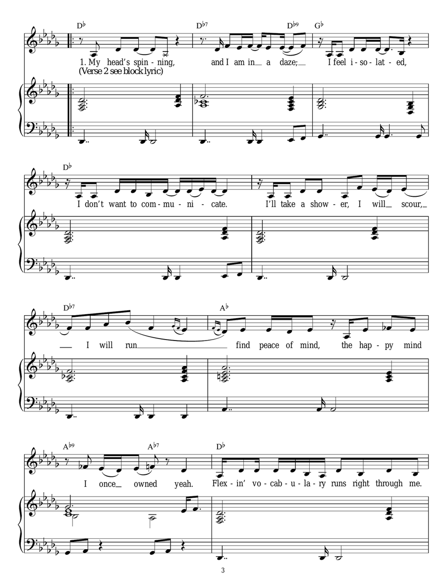 Never Ever Piano, Vocal scores gallery preview page 3