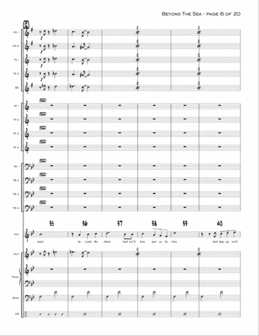 Beyond The Sea Jazz Ensemble scores gallery preview page 6