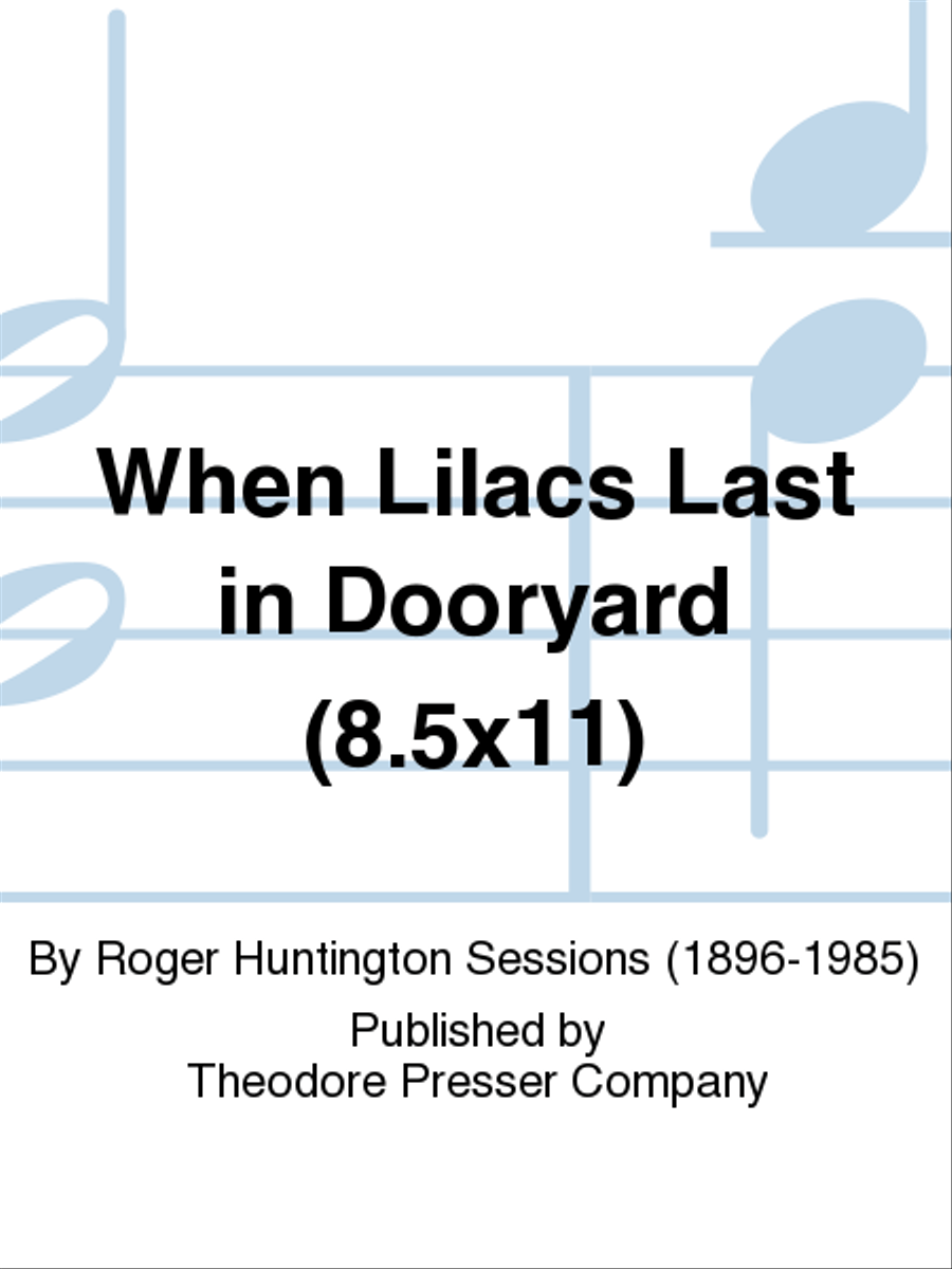 When Lilacs Last In Dooryard (8.5X11) Orchestra scores gallery preview page 1