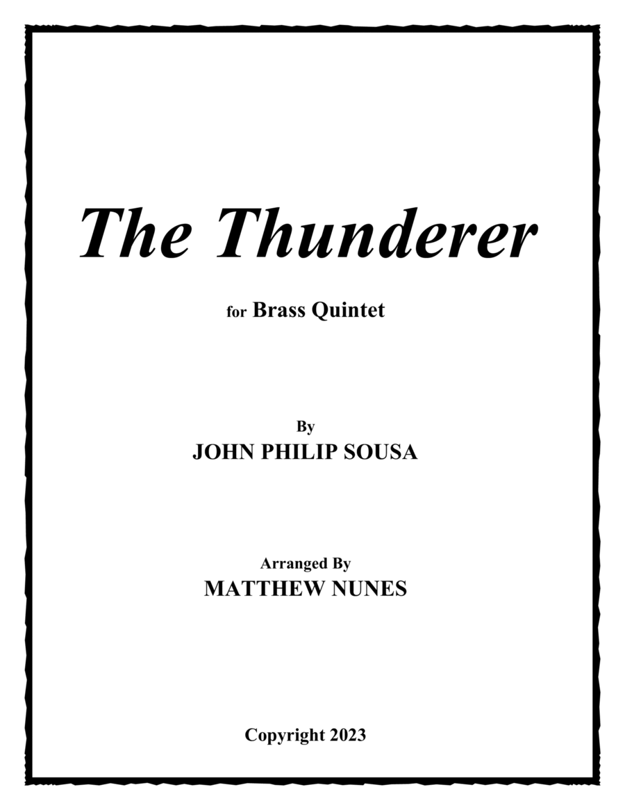 The Thunderer Chamber Music scores gallery preview page 1