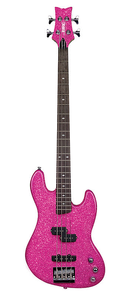 Daisy Rock Girl Guitars: Rebel Rockit Bass Guitar (Atomic Pink)