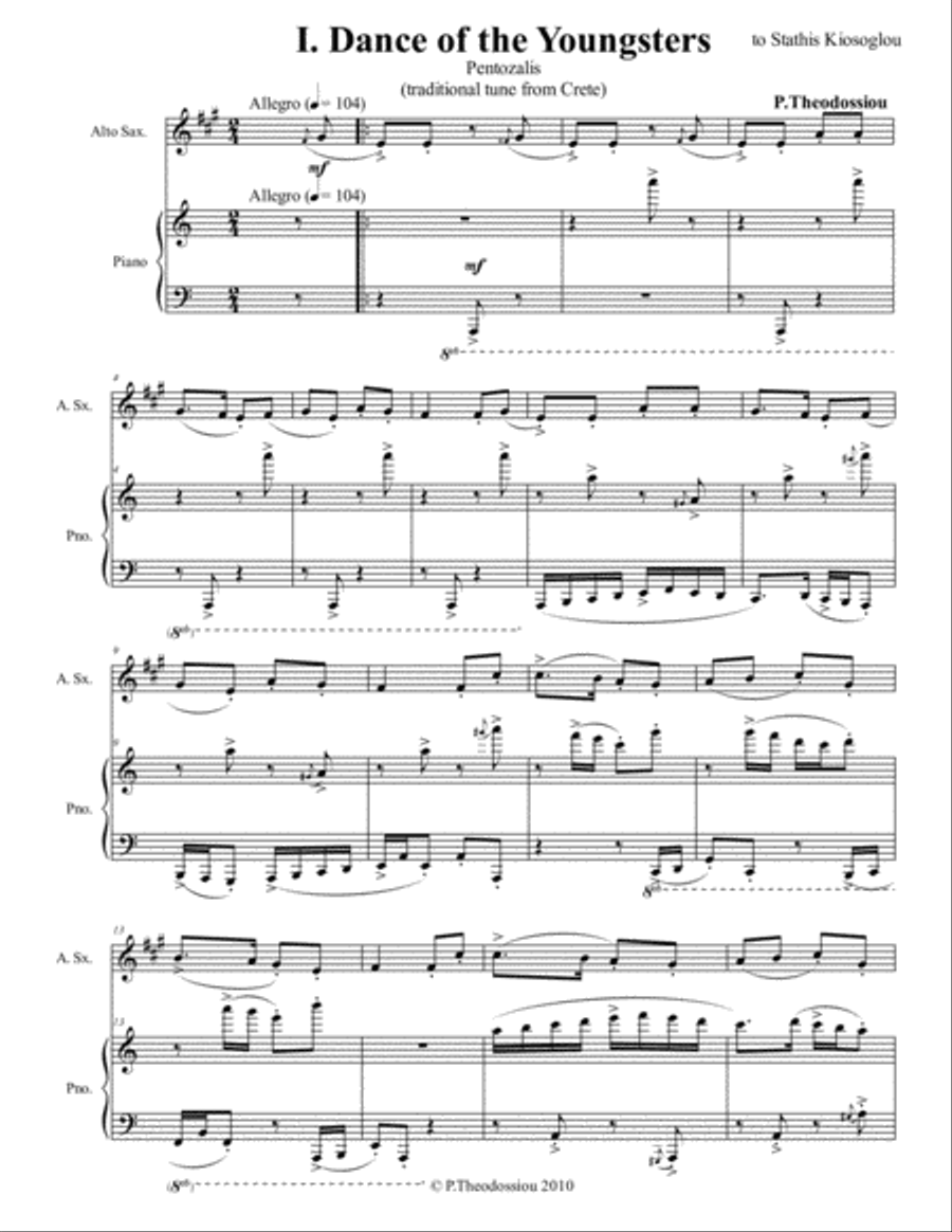 Hellenic Dances (alto sax version) Alto Saxophone scores gallery preview page 4