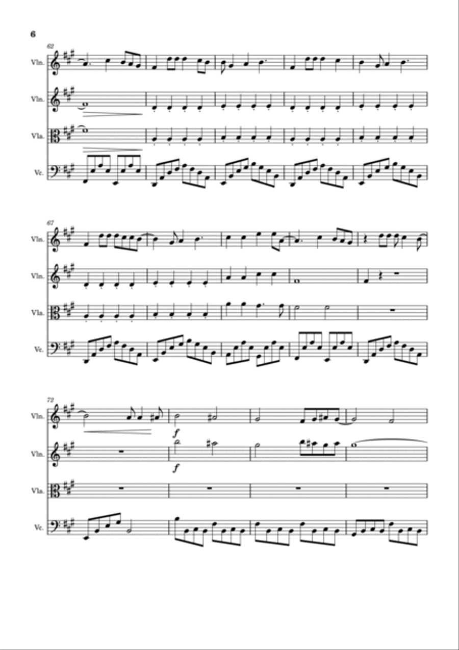 Night Changes Night Changes String Quartet scores gallery preview page 6