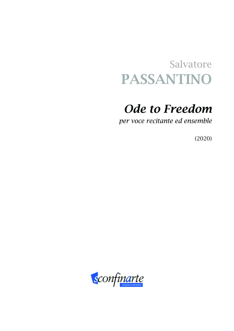 Salvatore Passantino: ODE TO FREEDOM (ES-21-056) - Score Only Large Ensemble scores gallery preview page 1