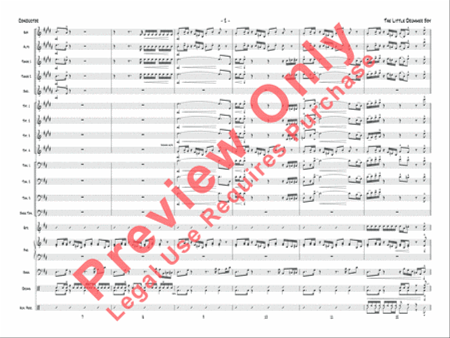 The Little Drummer Boy Jazz Ensemble scores gallery preview page 3