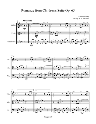 Romanze from Children's Suite Op. 65