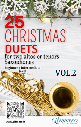 Book cover for 25 Christmas Duets for altos or tenors saxes - VOL.2