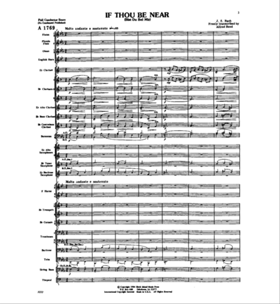 If Thou Be Near Concert Band scores gallery preview page 2