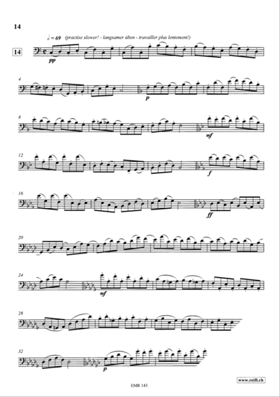 Technical & Melodic Studies Vol. 6 Trombone scores gallery preview page 14