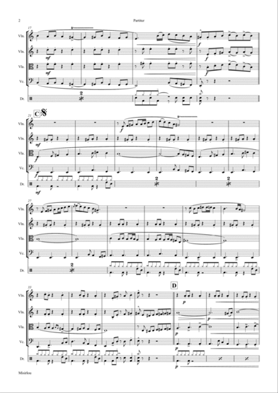 Misirlou - Pulp Fiction - String Quartet - C String Quartet scores gallery preview page 2
