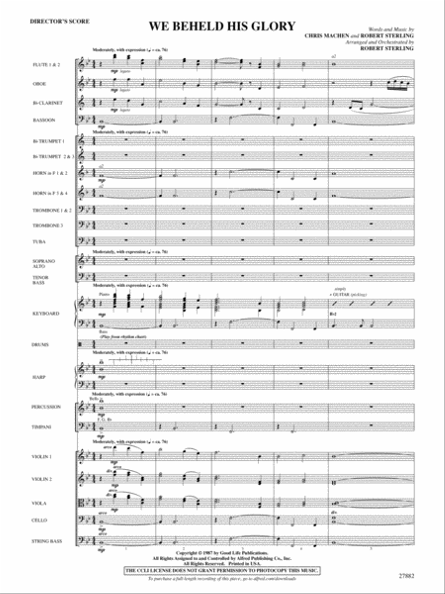 We Beheld His Glory Choir scores gallery preview page 2