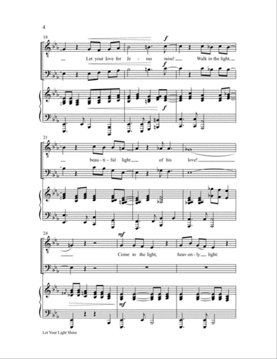 Let Your Light Shine Choir scores gallery preview page 4