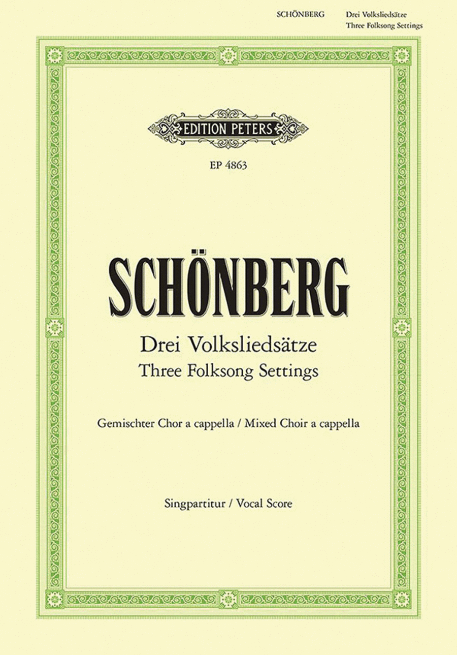 3 Folksong Settings for SATB Choir 4-Part scores gallery preview page 1