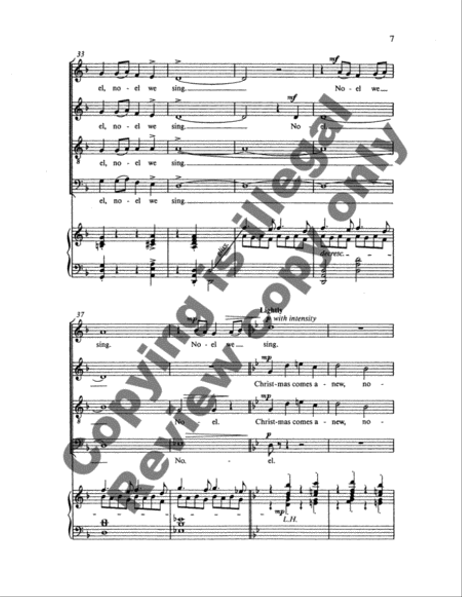 Christmas Comes Anew (Noel Nouvelet) 4-Part scores gallery preview page 12