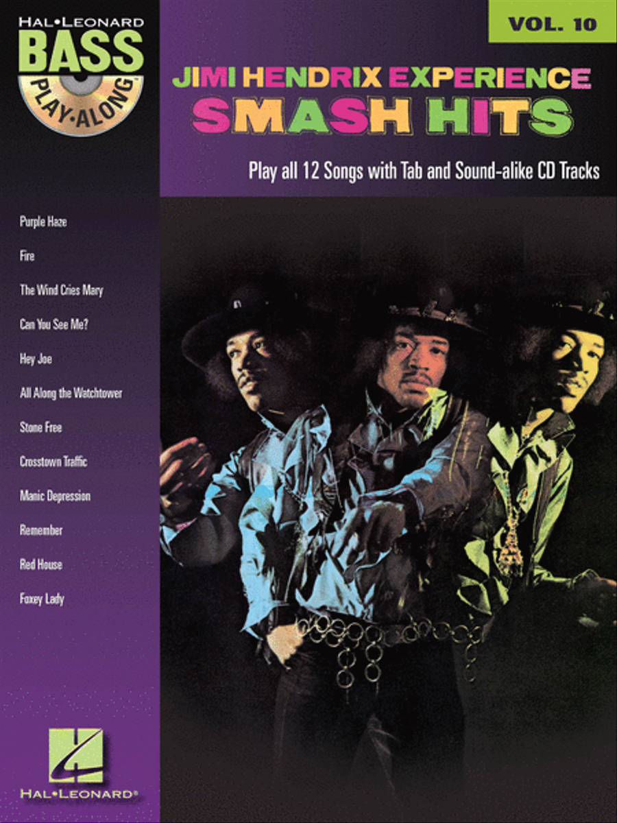 Jimi Hendrix – Smash Hits Bass Guitar Tablature scores gallery preview page 1