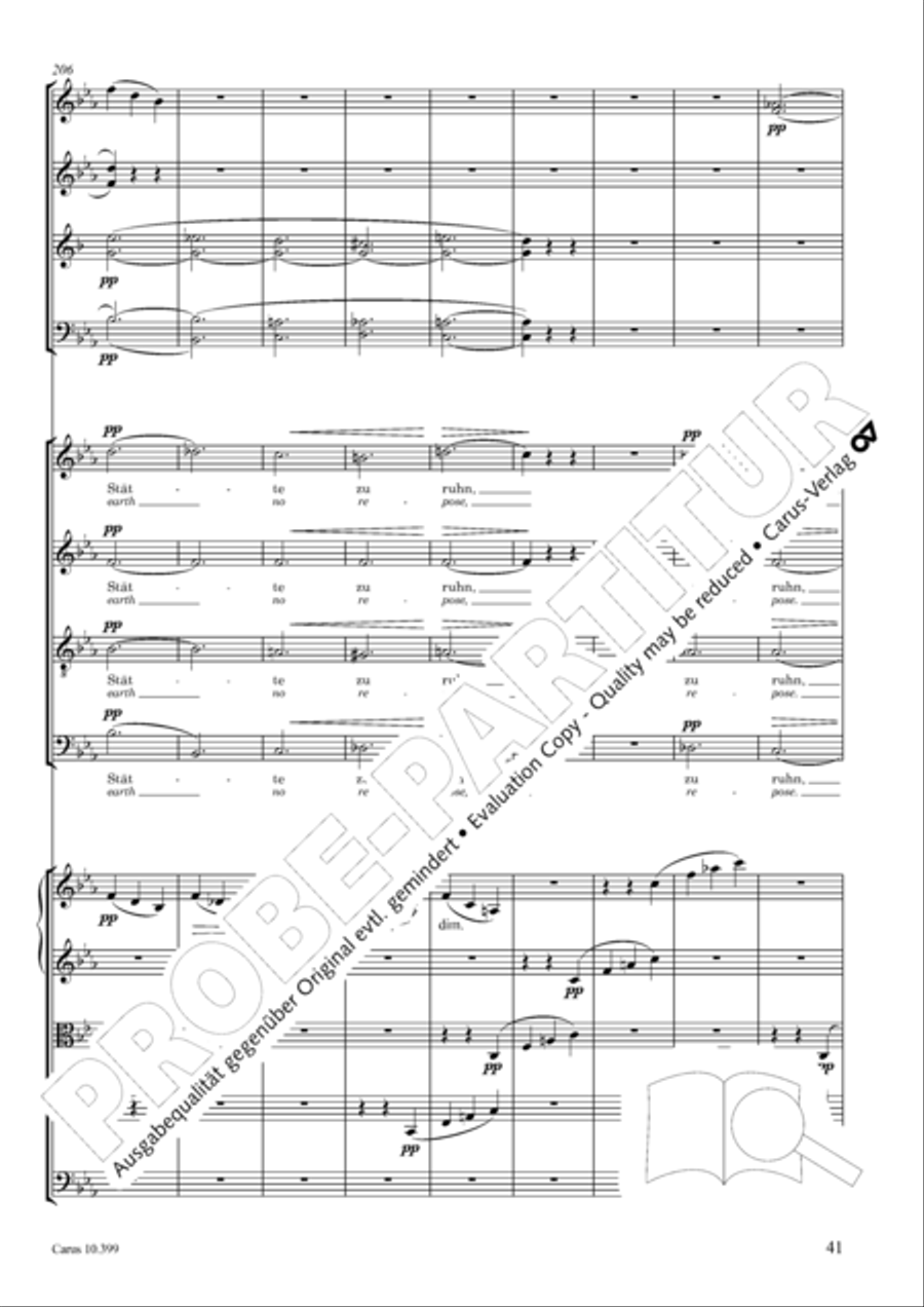 Schicksalslied, Op. 54 4-Part scores gallery preview page 42