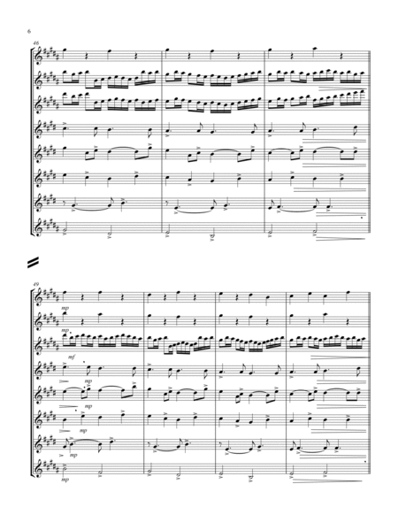 Canon in D (Pachelbel) (D) (Saxophone Octet - 3 Alto, 4 Tenor, 1 Bari) (3 Alto lead) image number null